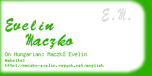 evelin maczko business card